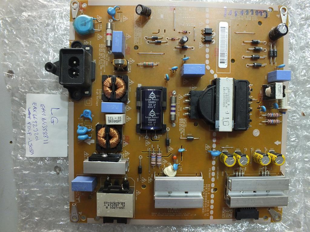 EAX66923201 (1.4)- EAY64388811- LGP49LIU-16CH1- LG 49UH610V-ZB- POWER BOARD- BESLEME- LC490DGE- LG DISPLAY